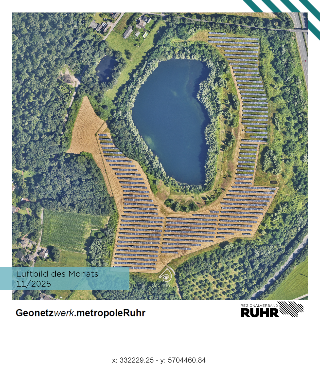 Großer Solarpark Mühlenfeld um einen kleinen See